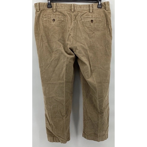 L.L. Bean Stretch Country Corduroy Pants Men's 38X30 Khaki 502835 - Picture 2 of 7